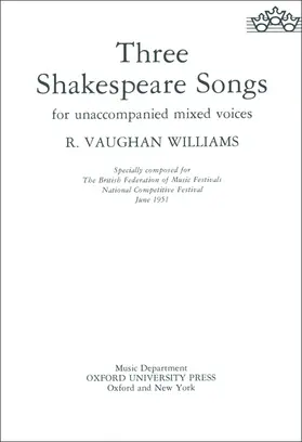 Vaughan Williams |  Three Shakespeare Songs | Buch |  Sack Fachmedien