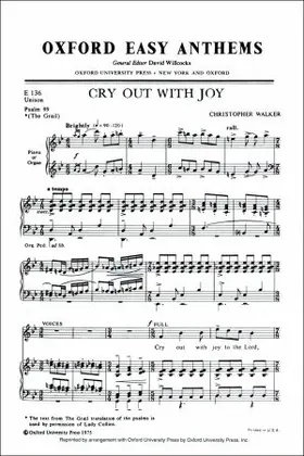  Cry out with joy | Sonstiges |  Sack Fachmedien