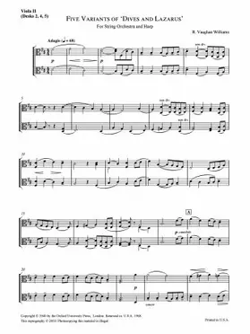 Vaughan Williams |  Five Variants on 'Dives and Lazarus' | Buch |  Sack Fachmedien