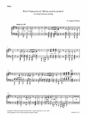 Vaughan Williams |  Five Variants on 'Dives and Lazarus' | Buch |  Sack Fachmedien