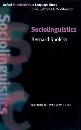 Spolsky |  Sociolinguistics | Buch |  Sack Fachmedien