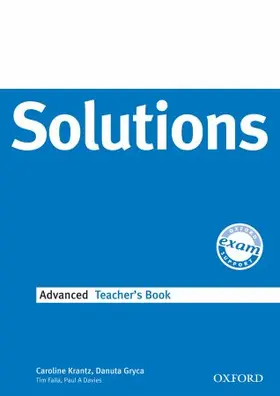 Krantz / Gryca / Falla |  Solutions: Advanced: Teacher's Book | Buch |  Sack Fachmedien