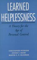 Peterson / Maier / Seligman |  Learned Helplessness | Buch |  Sack Fachmedien