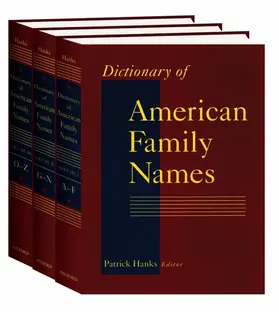 Hanks |  Dictionary of American Family Names | Buch |  Sack Fachmedien