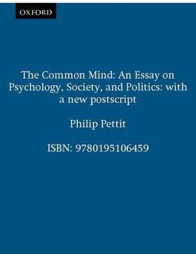 Pettit | The Common Mind | Buch | 978-0-19-510645-9 | sack.de
