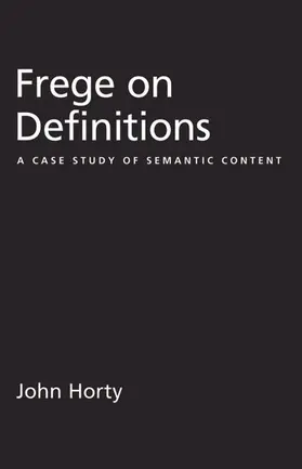Horty |  Frege on Definitions | Buch |  Sack Fachmedien