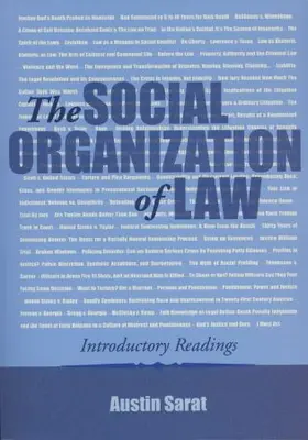 Sarat |  The Social Organization of Law | Buch |  Sack Fachmedien