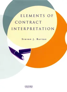 Burton |  Elements of Contract Interpretation | Buch |  Sack Fachmedien