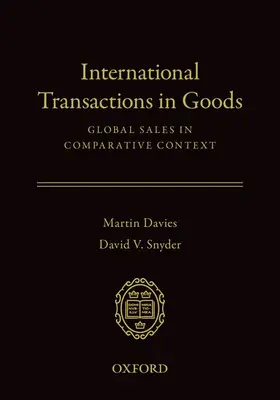 Davies / Snyder | International Transactions in Goods | Buch | 978-0-19-538818-3 | www.sack.de
