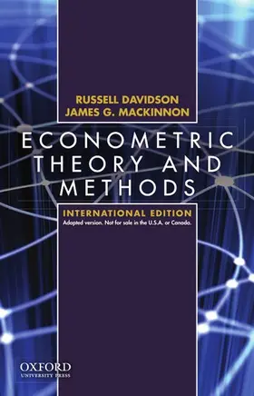 Mackinnon / Davidson |  Econometric Theory and Methods | Buch |  Sack Fachmedien