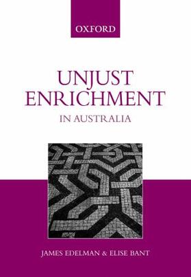 Edelman / Bant | Unjust Enrichment in Australia | Buch | 978-0-19-551719-4 | sack.de
