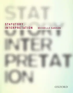 Sanson |  Statutory Interpretation | Buch |  Sack Fachmedien