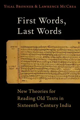 Bronner / McCrea |  First Words, Last Words | Buch |  Sack Fachmedien