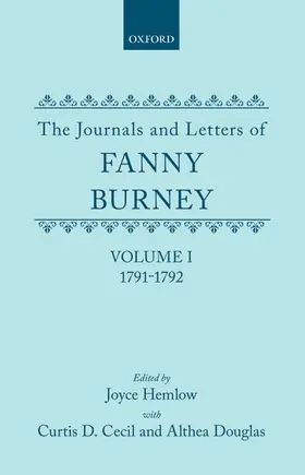 Burney / Hemlow / Douglas |  Volume I: 1791-1792 | Buch |  Sack Fachmedien