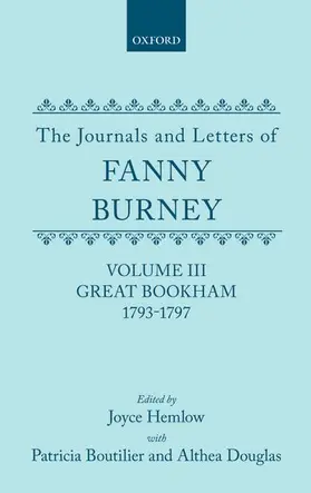 Burney / Hemlow / Douglas |  Volume III: Great Bookham, 1793-1797 | Buch |  Sack Fachmedien