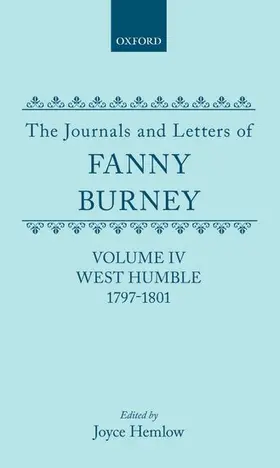 Burney / Hemlow |  Volume IV: West Humble, 1797-1801 | Buch |  Sack Fachmedien