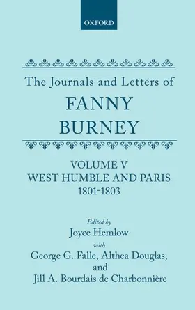 Burney / Hemlow / Douglas |  Volume V: West Humble and Paris, 1801-1803 | Buch |  Sack Fachmedien