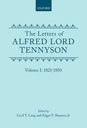 Tennyson / Lang / Shannon |  Volume I: 1821-1850 | Buch |  Sack Fachmedien