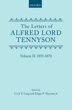 Tennyson / Lang / Shannon |  Volume II: 1851-1870 | Buch |  Sack Fachmedien