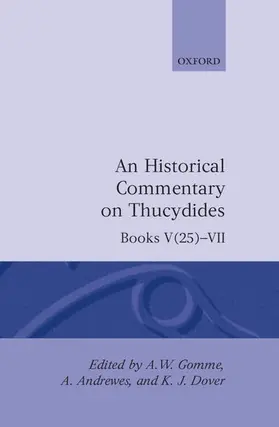 Gomme / Andrewes / Dover |  A Historical Commentary on Thucydides | Buch |  Sack Fachmedien
