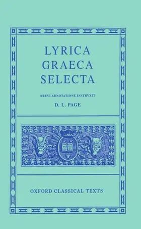 Page |  Lyrica Graeca Selecta | Buch |  Sack Fachmedien