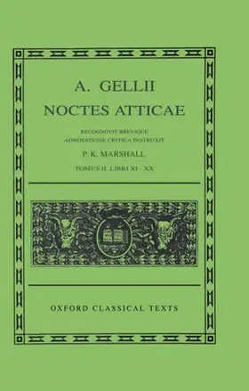 Marshall |  Aulus Gellius Noctes Atticae Volume II | Buch |  Sack Fachmedien