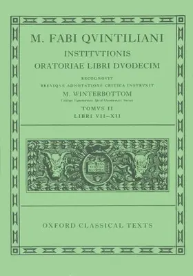 Winterbottom |  Quintilian Institutionis Oratoriae Vol. II | Buch |  Sack Fachmedien