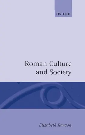 Rawson |  Roman Culture and Society | Buch |  Sack Fachmedien