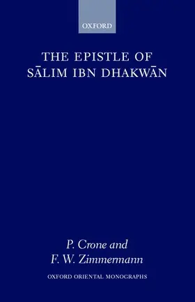 Dhakwan |  The Epistle of Salim Ibn Dhakwan | Buch |  Sack Fachmedien