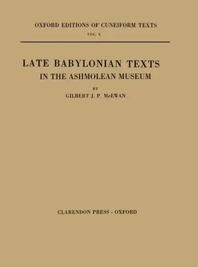 McEwan |  Late Babylonian Texts in the Ashmolean Museum | Buch |  Sack Fachmedien