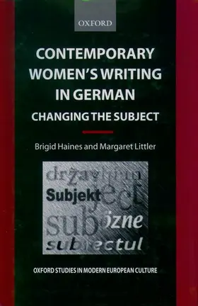 Haines / Littler |  Contemporary Women's Writing in German | Buch |  Sack Fachmedien
