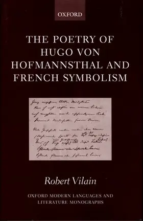 Vilain |  The Poetry of Hugo Von Hofmannsthal and French Symbolism | Buch |  Sack Fachmedien