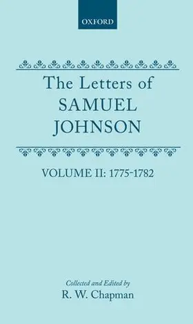 Chapman |  The letters of Samuel Johnson With Mrs. Thrale's genuine letters to him. | Buch |  Sack Fachmedien