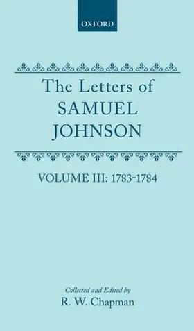 Johnson |  The Letters of Samuel Johnson with Mrs Thrale's Genuine Letters to Him | Buch |  Sack Fachmedien