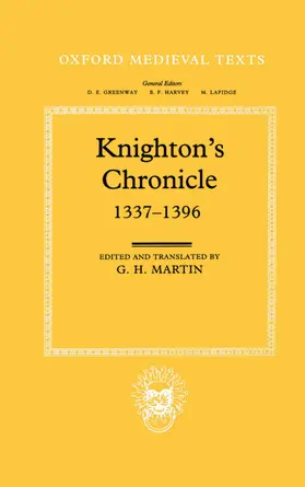 Knighton / Martin |  Knighton's Chronicle 1337-1396 | Buch |  Sack Fachmedien