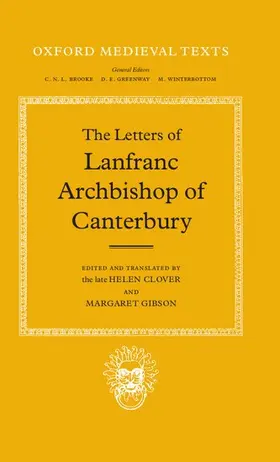 Gibson |  The Letters of Lanfranc, Archbishop of Canterbury | Buch |  Sack Fachmedien