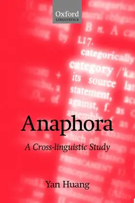 Huang |  Anaphora | Buch |  Sack Fachmedien