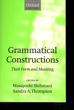 Shibatani / Thompson |  Grammatical Constructions | Buch |  Sack Fachmedien