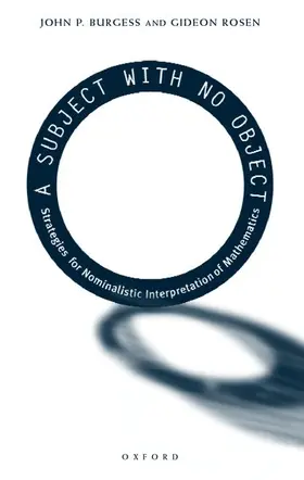 Burgess / Rosen |  A Subject with No Object | Buch |  Sack Fachmedien