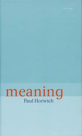 Horwich |  Meaning | Buch |  Sack Fachmedien