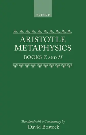 Aristotle |  Metaphysics Books Z and H | Buch |  Sack Fachmedien