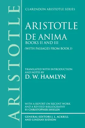 Aristotle / Hamlyn |  de Anima | Buch |  Sack Fachmedien