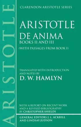 Aristotle / Hamlyn | de Anima | Buch | 978-0-19-824085-3 | sack.de