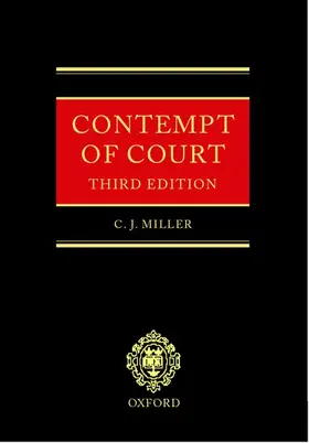 Miller |  Contempt of Court | Buch |  Sack Fachmedien