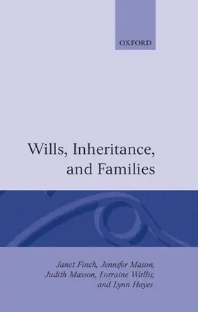 Finch / Mason / Hayes |  Wills, Inheritance, and Families | Buch |  Sack Fachmedien