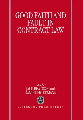 Beatson / Friedman |  FAITH FAULT CONTRACT LAW C | Buch |  Sack Fachmedien