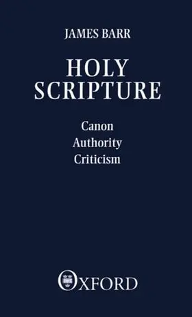 Barr |  Holy Scripture | Buch |  Sack Fachmedien