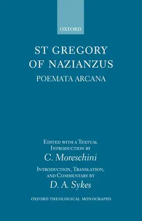 Moreschini / Gregory of Nazianzus |  St Gregory of Nazianzus | Buch |  Sack Fachmedien