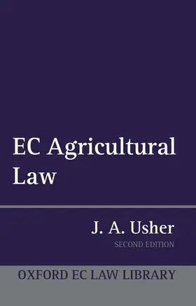 Usher |  EC Agricultural Law | Buch |  Sack Fachmedien