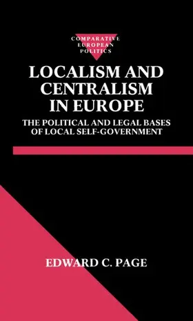 Page |  LOCALISM & CENTRALISM EUROPE CEP | Buch |  Sack Fachmedien